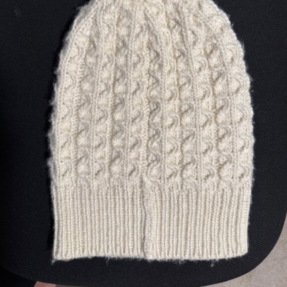 Ivory Columbia Beanie with Pom - Picture 2 of 6